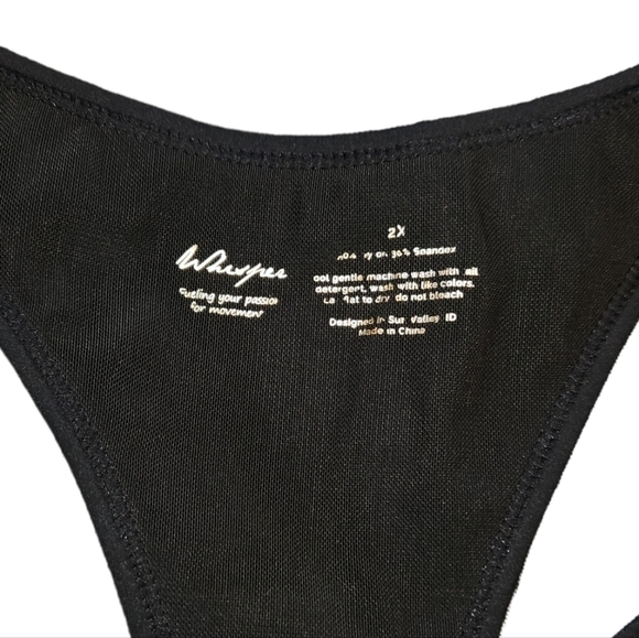 Whisper Active Sports Bra Black Macy 2X - Picture 2 of 4